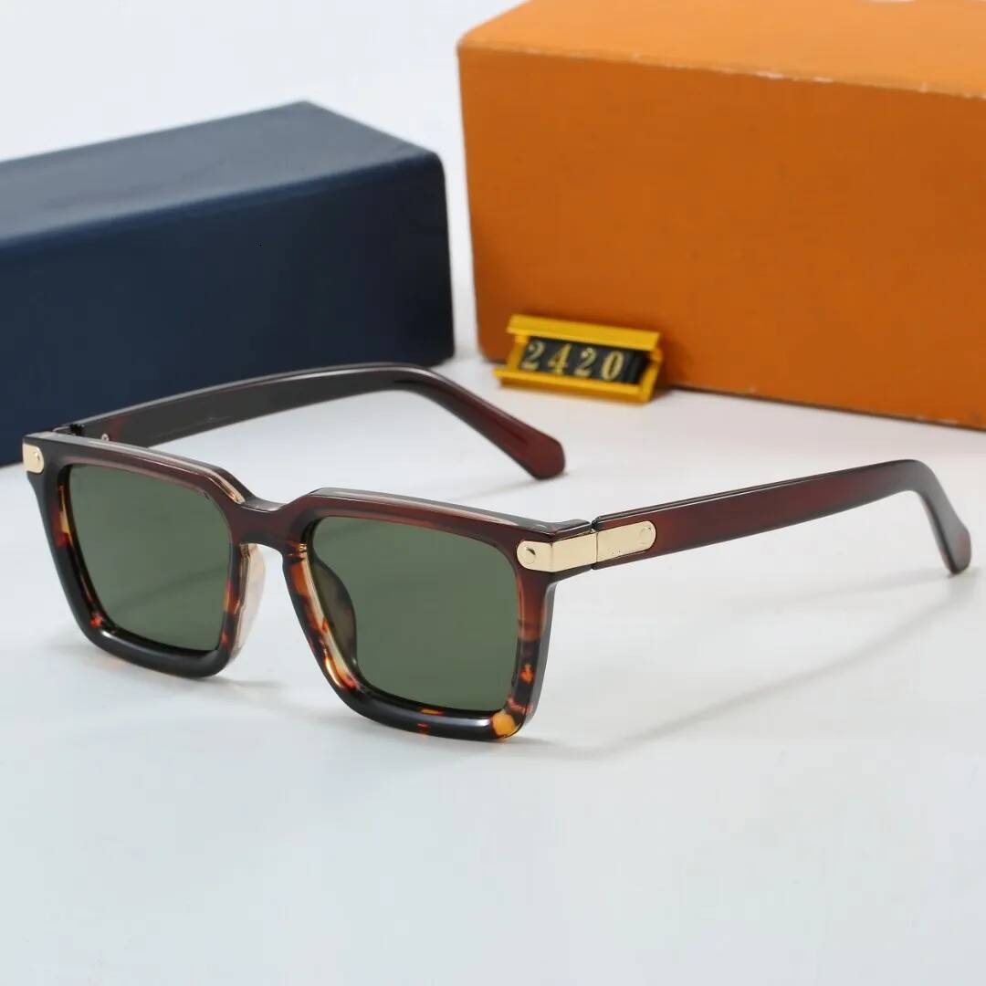 Designer Luxury Brand Retro Oversized Square Polarized Sunglasses for Women Men Vintage Shades UV400 Classic Large Metal Plank Sun Glasses Hot