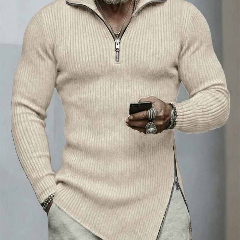 Designer Bestseller Men's Long Sleeve T-Shirt Lapel Stretch Slim Fit Solid Color Sports Casual Gym Fitness Breathable Polyester Spring Autumn T