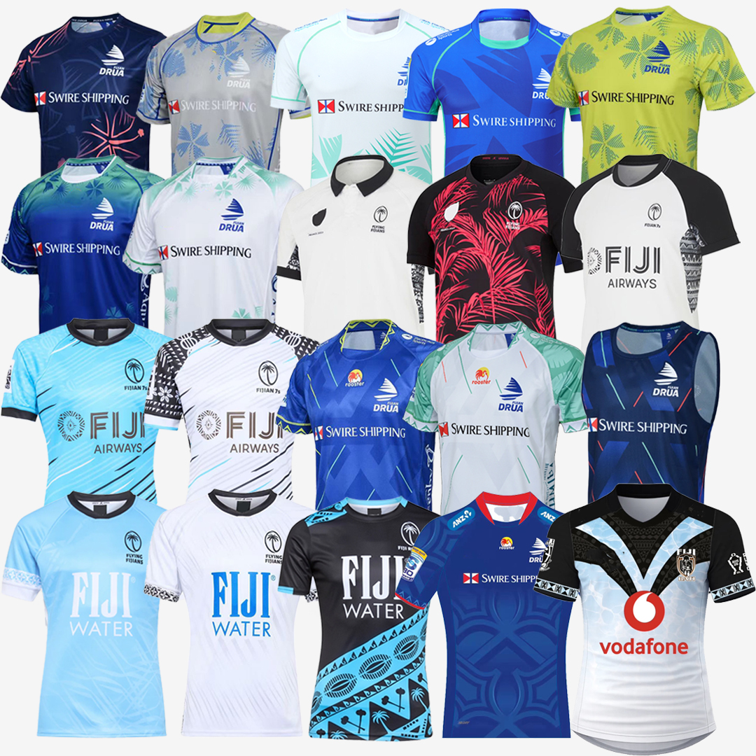 Nouveau + Retro FIJI Jerseys 2026 2027 GILET Coupe du monde pour hommes Troisième stade Chemises de rugby T Pré-match SEVENS 25 26 27 Uniforme d'