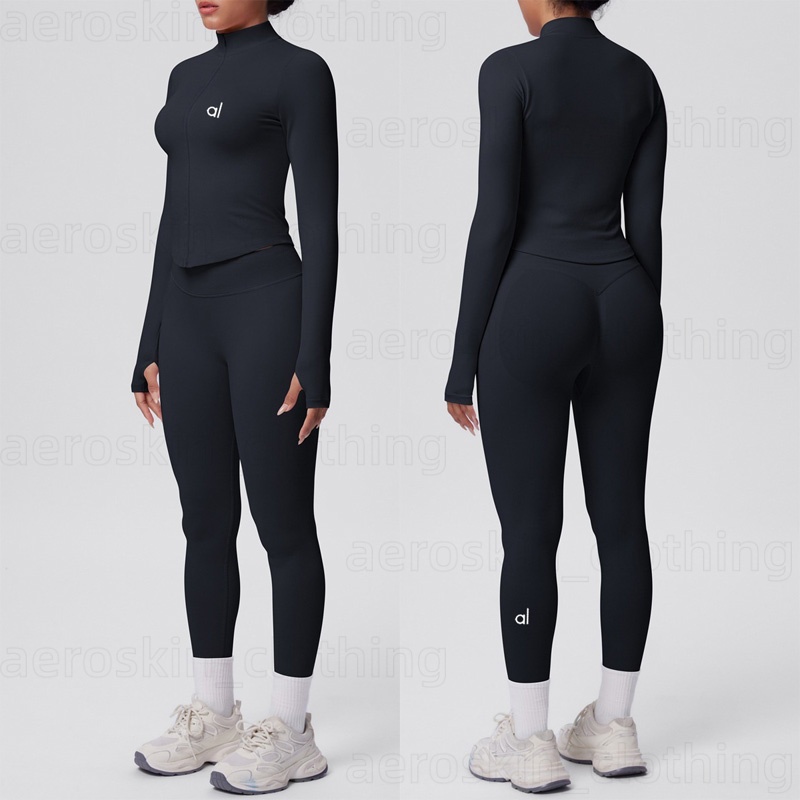 Women Yoga Set Workout Set CroppedJacket Shorts Leggings Flared Pants Womens Gym Jacket Quick Dry Sports Set Women Clothes