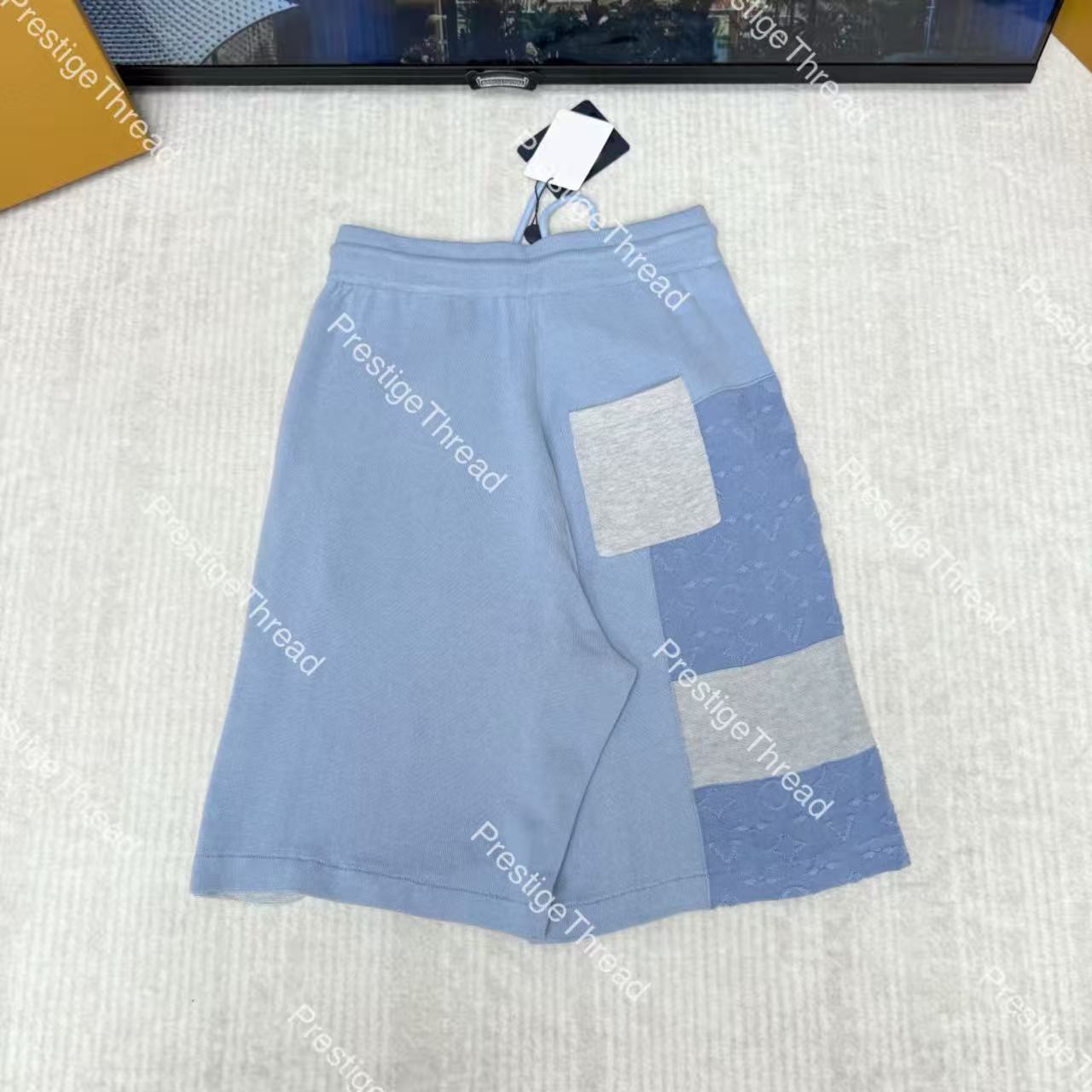 26ss Summer Letter Jacquard Color-Block Knit Casual Shorts Designer High-Quality Men's Shorts