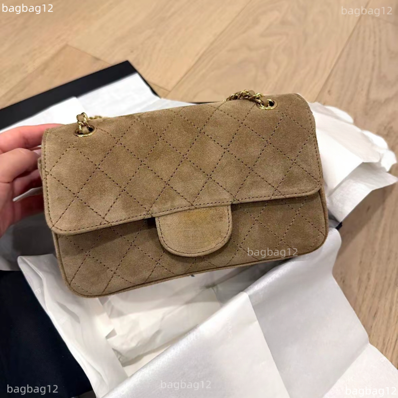7A Top Quality Luxury Suede Mini Maxi Flap Bag 26B Women Designer Handbag Tote Bag Hobo Bag Classic Metal Chain Shoulder Bag Clutch Crossbody Caviar