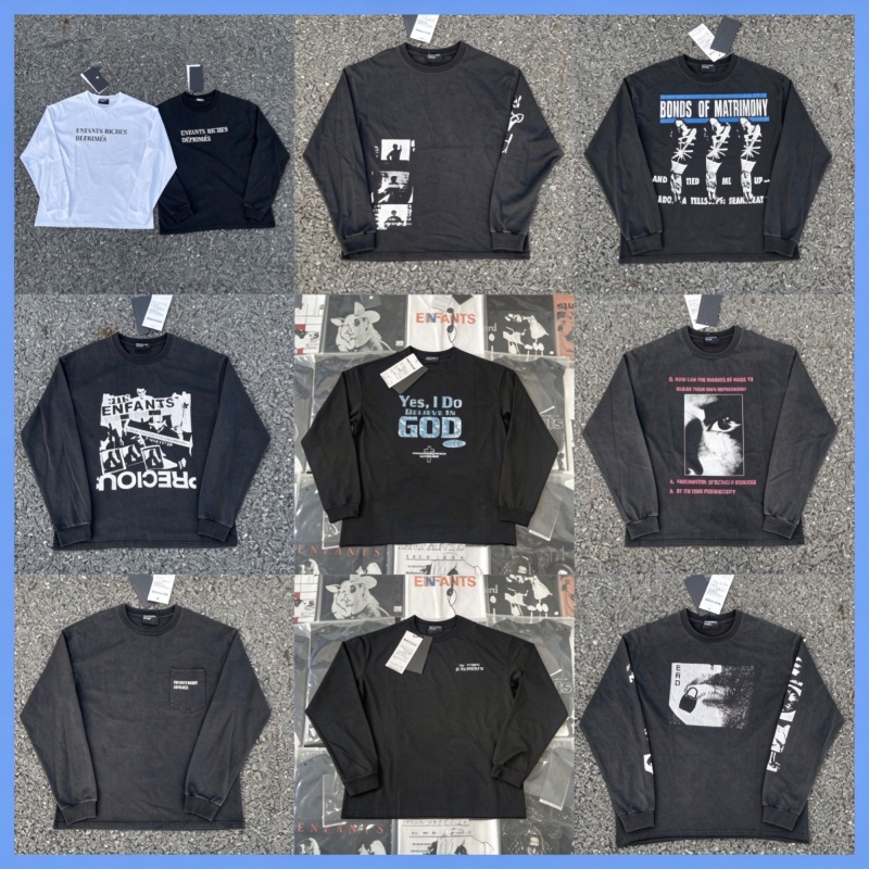 ERD Believe In God Slogan Lettre Imprimer T-Shirt À Manches Longues En Coton Col Rond Lâche Enfants Riches Streetwear Tee Hommes Femmes Sweat-shi