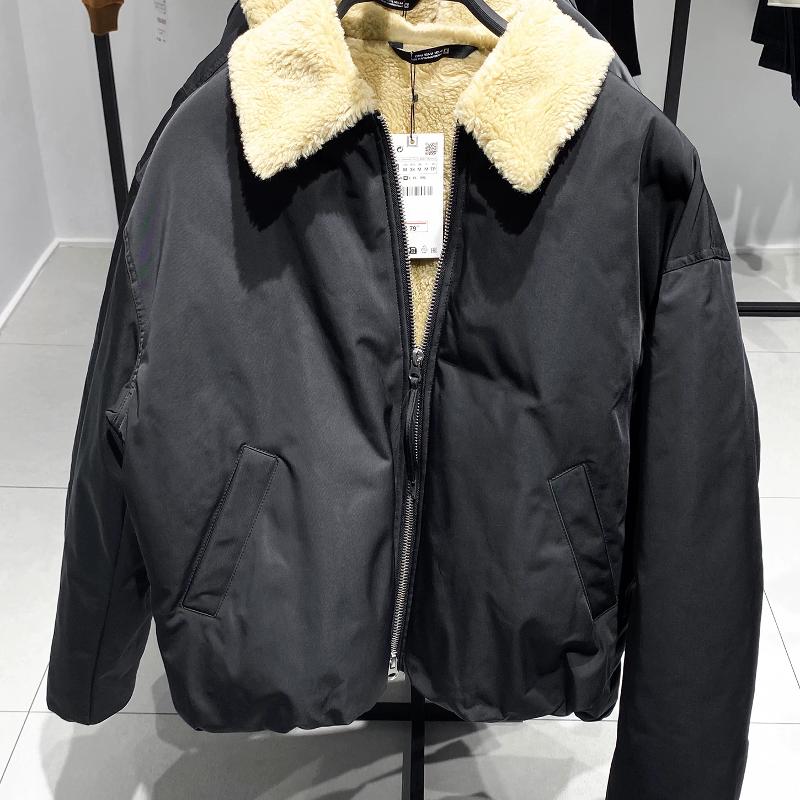 Veste d'hiver doublée polaire pour homme avec col en fausse fourrure, vêtement d'extérieur de styliste, coupe ample, chaude et épaisse, fermeture