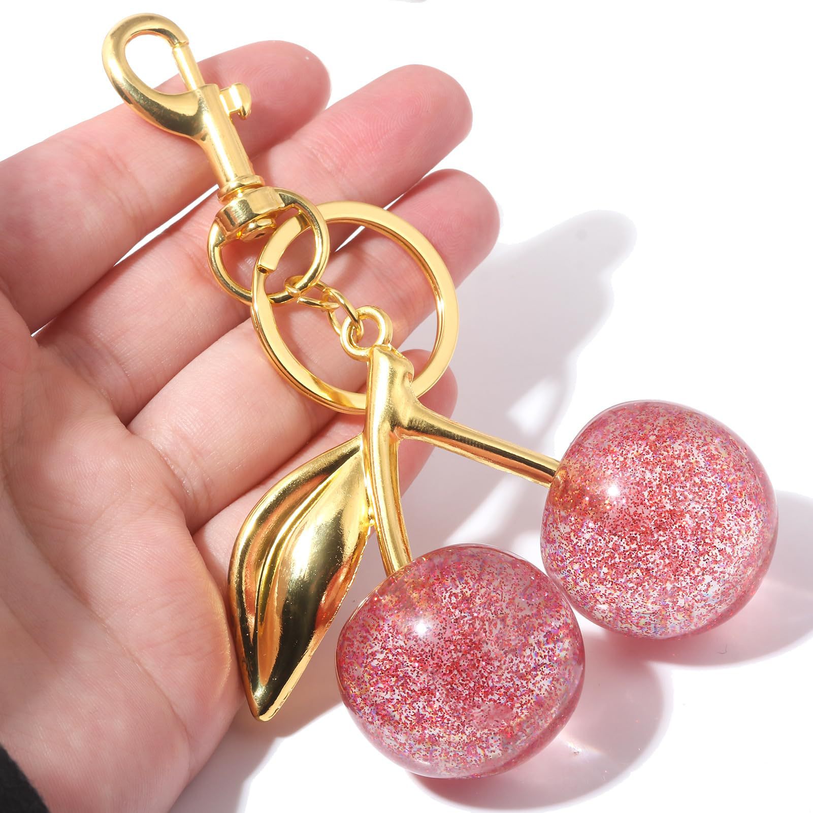 hot Free shipping luxury bag charm Fashionable cherry keychain high-end cherry handbag pendant hanging decoration