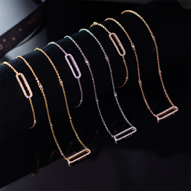 Brand M Bracelet Necklace Set High Quality 18K Gold Stainless Steel Designer Necklace Women Luxury Jewelry Charm Bracelet
