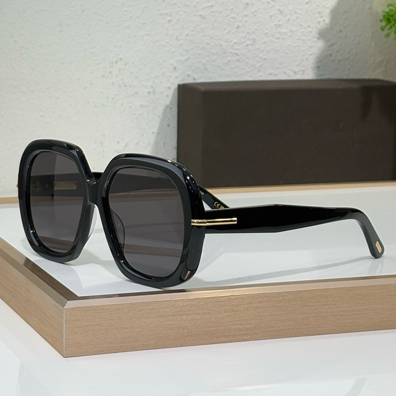 Luxury Sunglasses For Women Designer Acetate Frame Fashion FT1278 GEOMETRIC ICON SUNGLASSES Men Summer Drive Glasses Round Womens sunglasses UV400 W