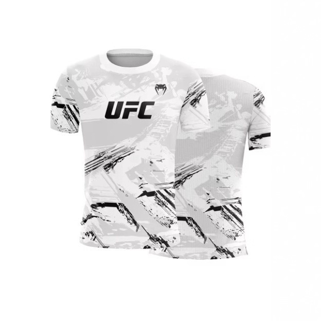 UFC Designer Men's Summer T Shirt Quick Drying Breathable Crew Neck Short Sleeve Casual Fighting Top T Men s T-Shirts Anti-Shrink