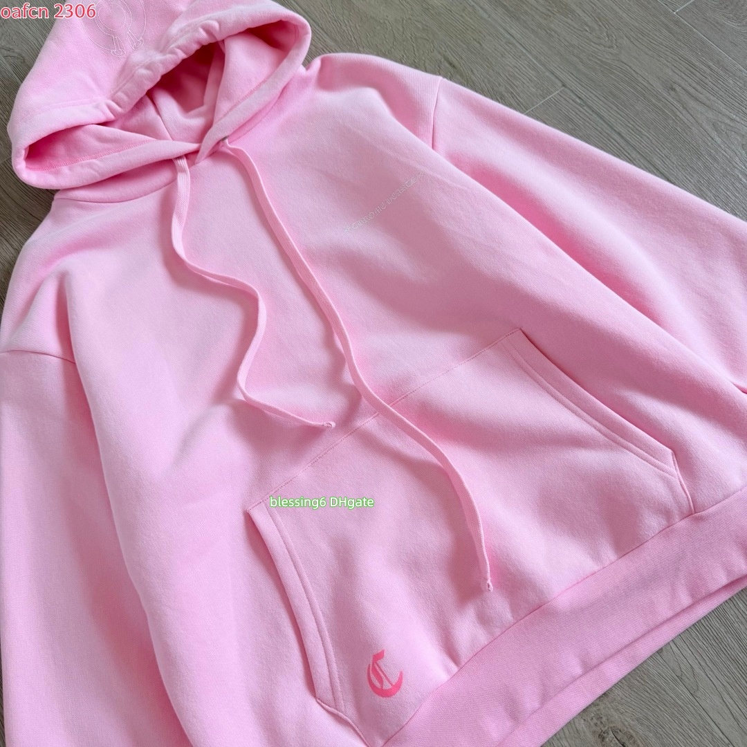 Chrome men's hoodie pullover super large hooded sweatshirt macaron sports top letter hooded sweatshirt women's loose streetwear casual top