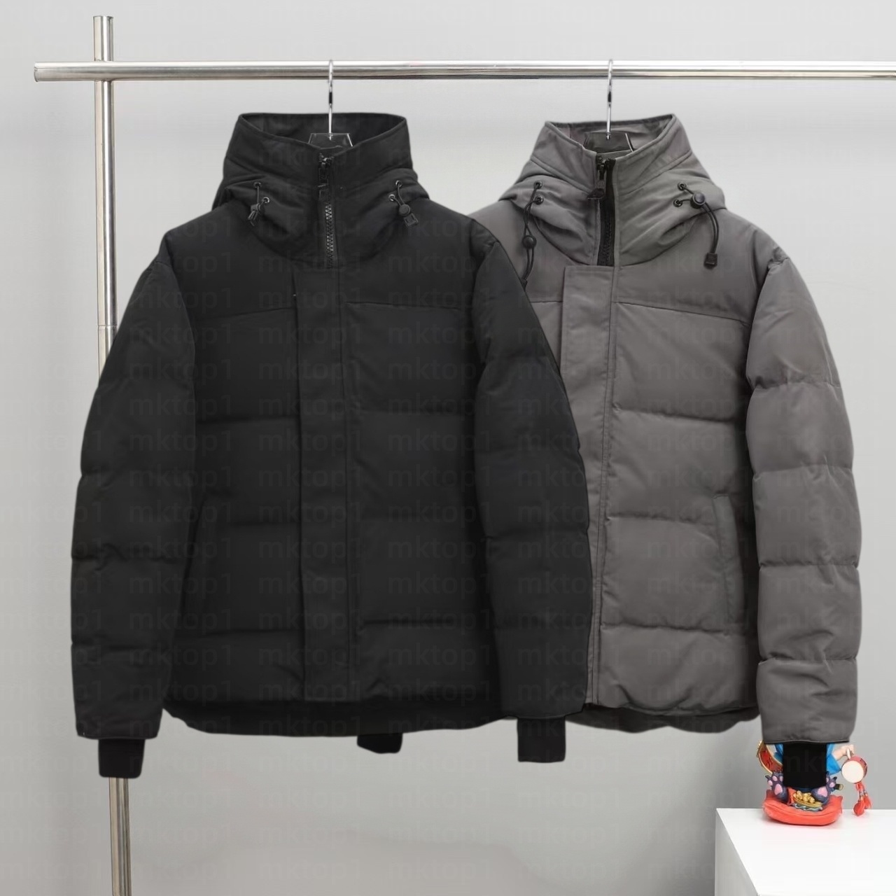 Designer Winter jacket Men Down Jacket women Wyndham Keep warm Coat Real Big Wolf Fur Overcoat Clothing Fashion puffer Jacket Outerwear Parka Hooded