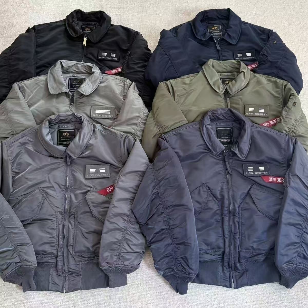 2026 New 10A Top Alphaflys Men's Jackets New Martin Classic Ma1 Bomber Pilot Mens Waterproof Alphalete Baseball Jacket Shoulder Strap Alpha Ind