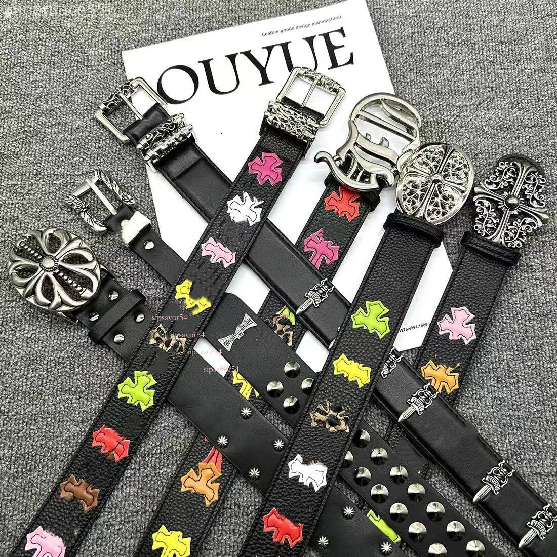 chrome Belt Fashion Designer High Quality Luxury Unique Pattern Colorful White For Classic Men And Women Artistic Youth ch Belt dfc 7b0