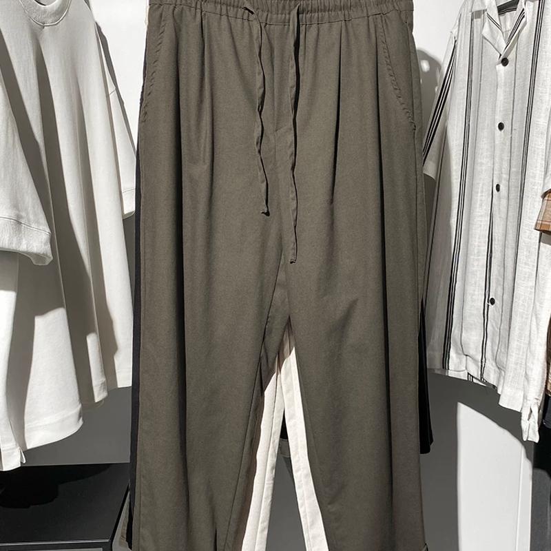 High-Quality Merchandise Men's Summer 100% Linen Casual Pants Straight Leg Solid Color Breathable Lightweight Daily Trousers S-XL