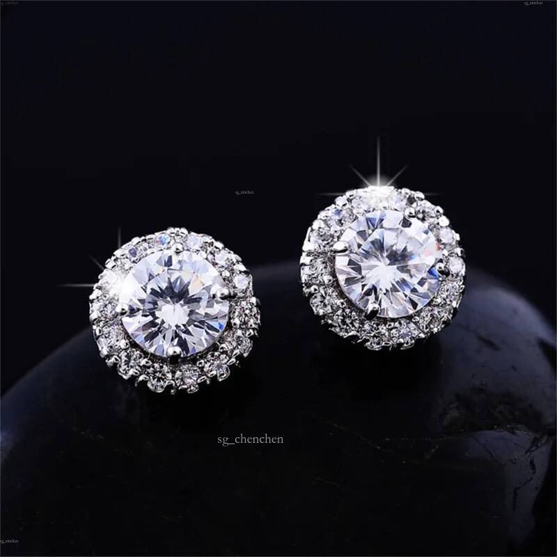 Nouveauté meilleurs amis boucles d'oreilles plaquées or 18 carats gros diamant pour femmes boucles d'oreilles en Zircon blanc