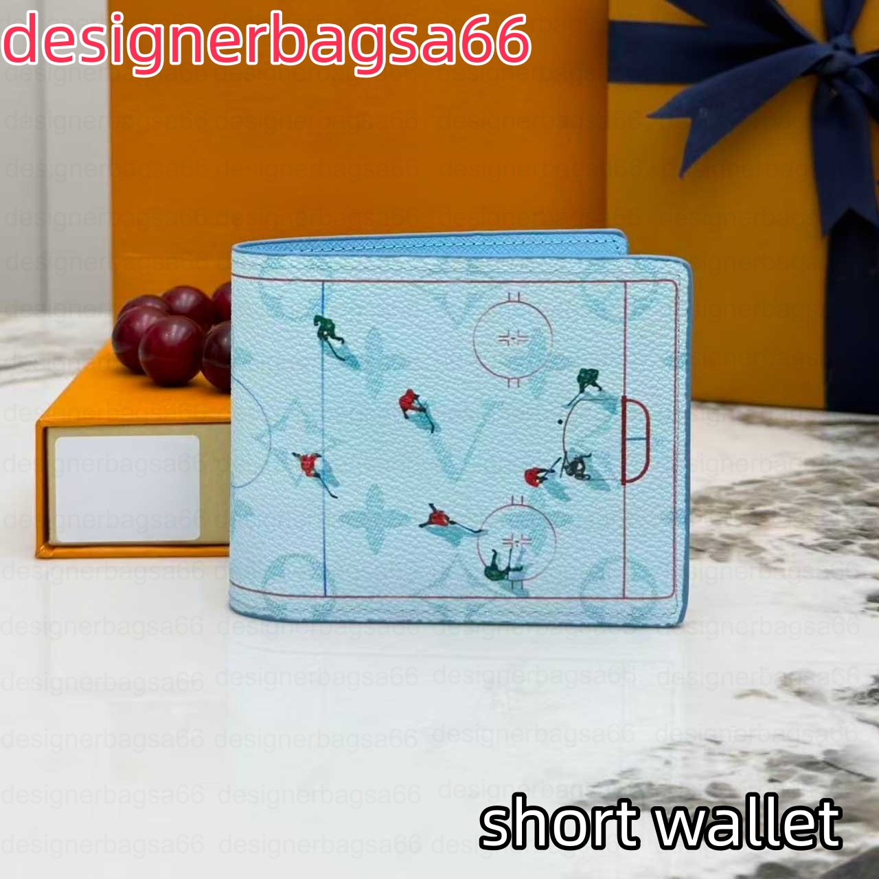 Mens Wallet Designer Multiple wallet Letter Classic Shadow Double fold Purse Elegant Card Holder Male canvas Small Equestrian rock climbing ice hock