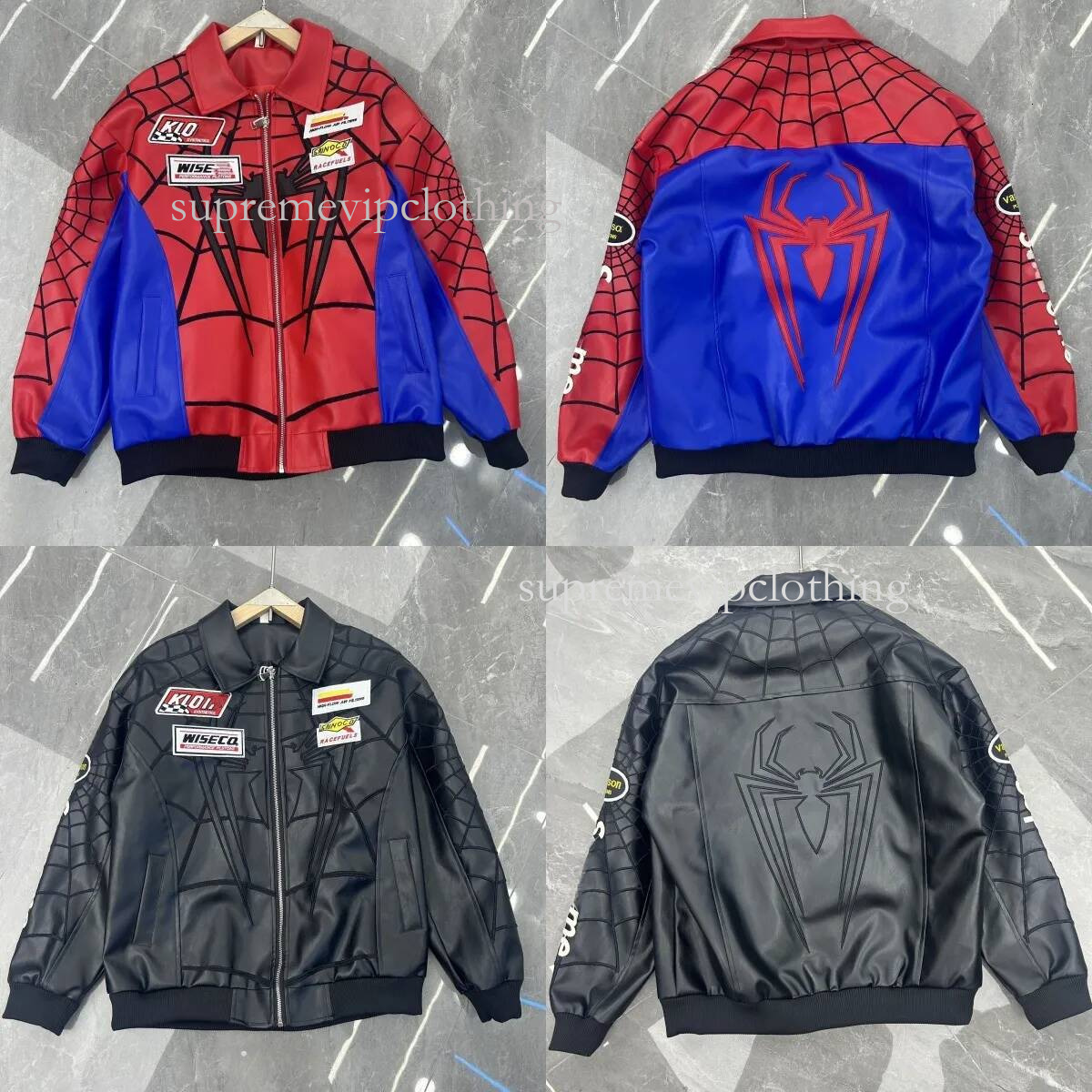 Mens locomotive coat pu Black Jackets web jacket designers Zipper Motorcycle Self Spider jacket cultivation outerwear PU spider Leather autumn Jacke