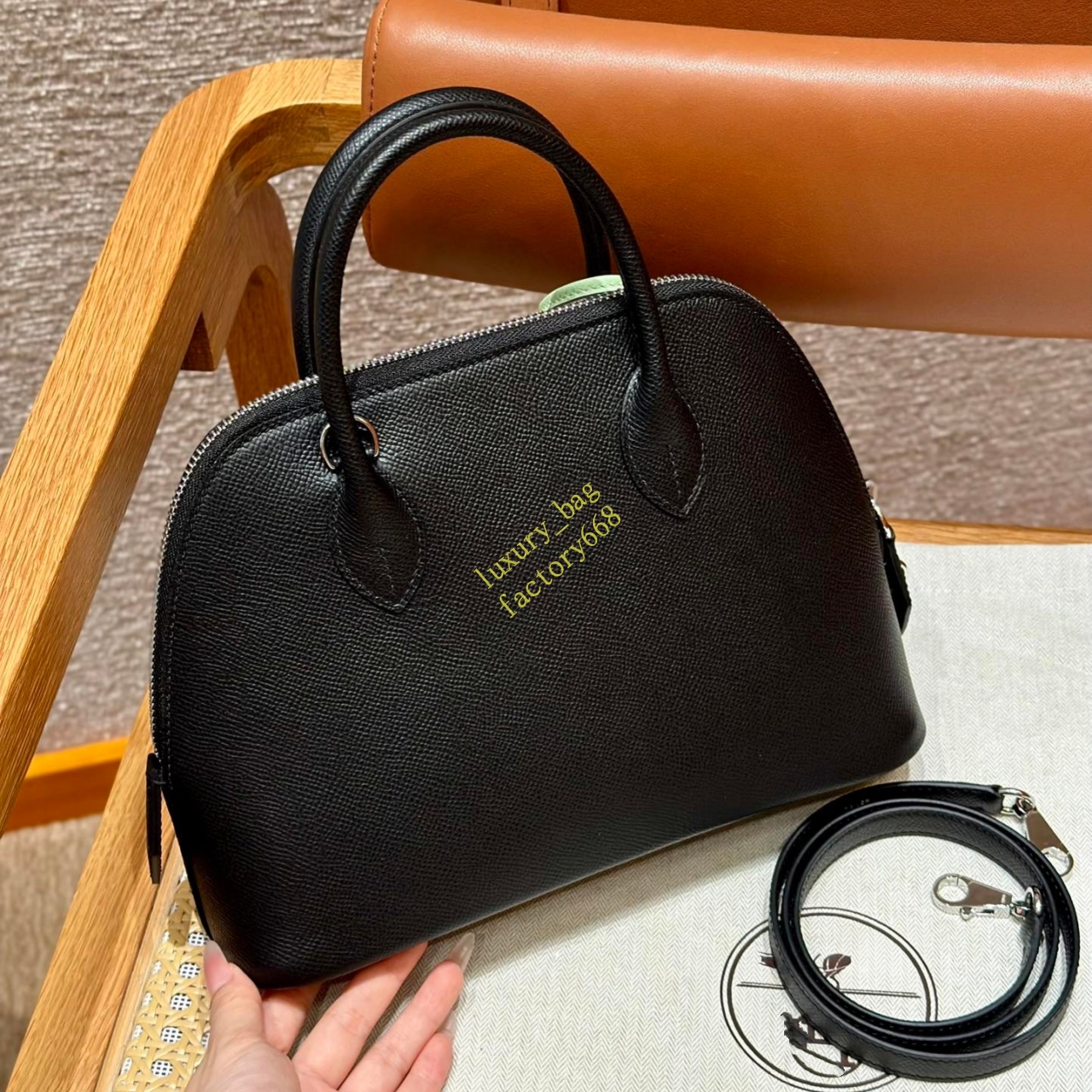 10A Designer tote bag luxurys 21CM 25CM Epsom leather black designer bowling bag designer bag handbag high quality luxurys designer bags mirror qual