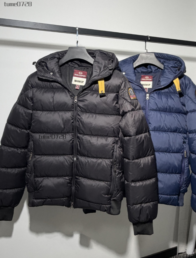 Men jacket Parachuting Down Jacket PJS puffer jacket Designer mens para jumpers jacket with Yellow Webbing Strap Accent Water Repellent Windproof Wi