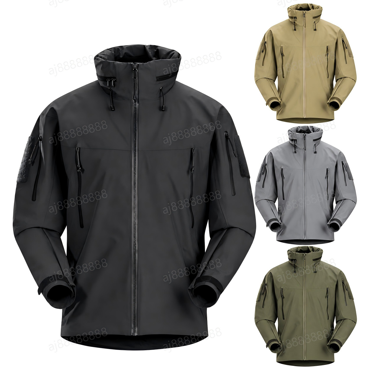 Arcteryxilly Unisex Tactical Cycling Jacket Waterproof Windproof Breathable Hooded Durable Full Zip Outdoor Bike Riding Coat
