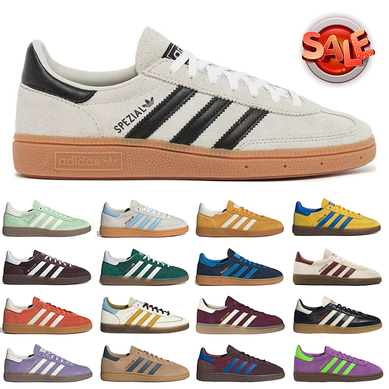 adidas Handball Spezial casual shoes sneakers Low Top Skate Shoe Upper Rubber Outsole Lace Up designer Footwear White Black Trainers shoe
