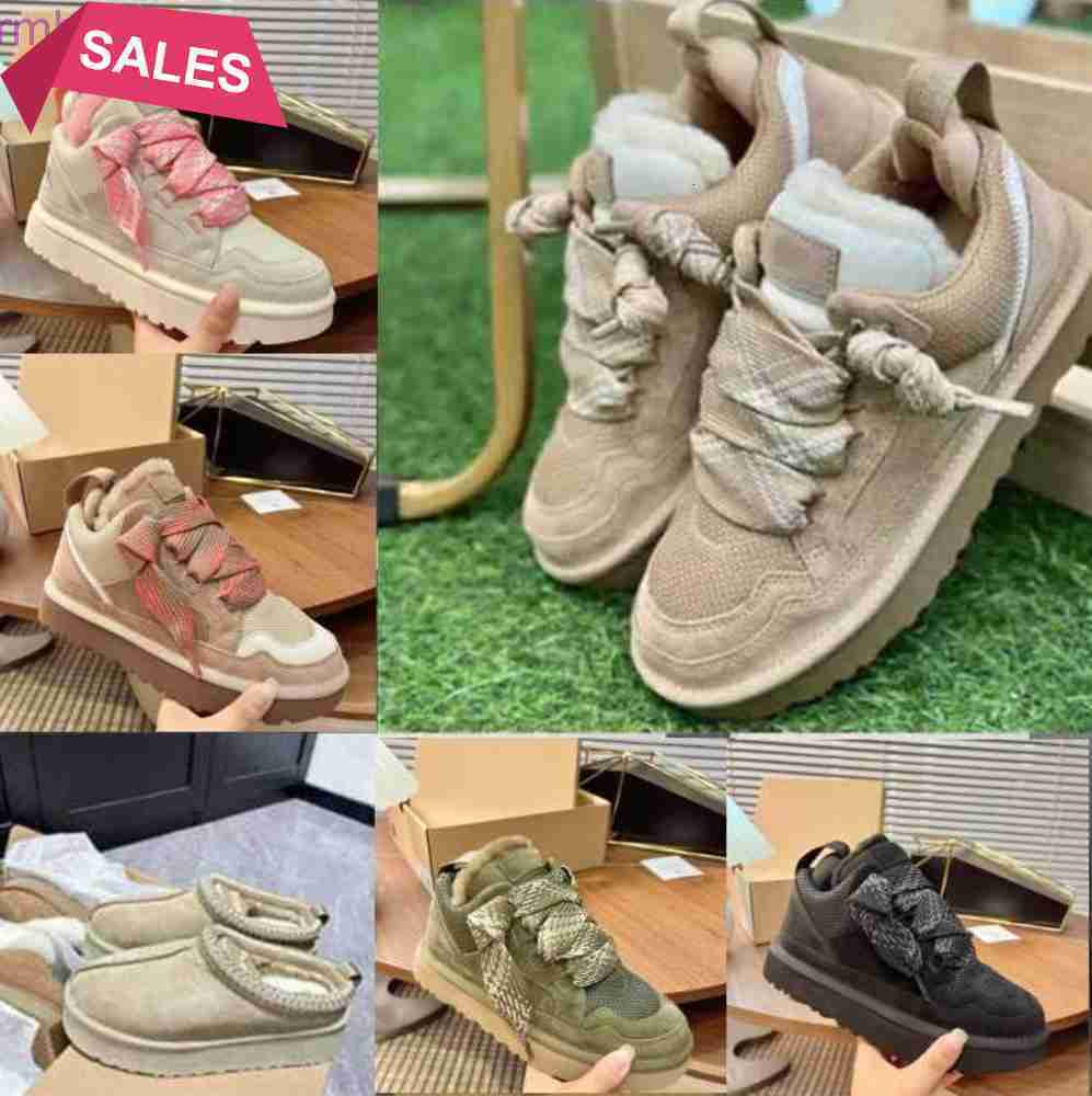 10A Lowmels Casual shoes Designer Boots snow boots Winter Shoes Sneakers Men Womens Sand Wool Sheepskin Suede LaceUp Tr69