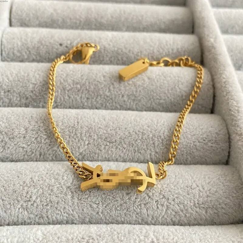 Collier de styliste de luxe couleur or, pendentif Simple avec lettre Y, Bracelet de Couple, bijoux à la mode pour femmes et filles