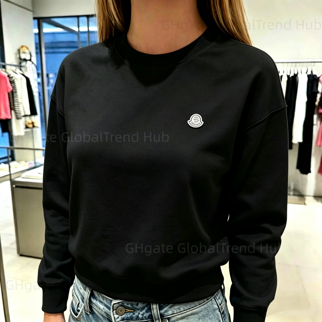 womens hoodie Women Casual Pullover Sweatshirt, Crew Neck Badge Embroidery, Street Hip Hop Fashion, Travel Vacation Outfit, Many Colors For Choice