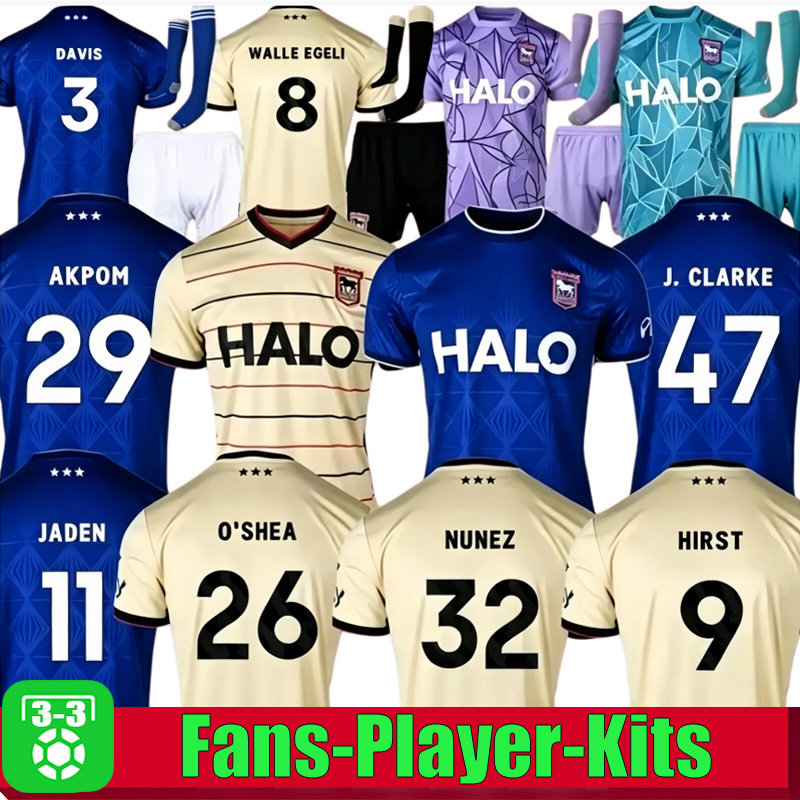 26 27 Ipswich jersey Towns Soccer Jerseys 2026 2027 WALLE EGELI ITFC Kit HIRST CHAPLIN JADEN MCATEER CAJUSTE Men kids football shirts CLARKE sets ip