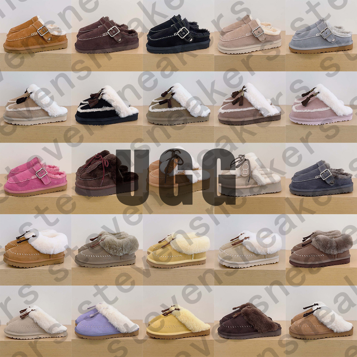Free Shipping uggwomen uggswomens boots slippers ugggoldenstar clogs womens winter furry boots Designer uggsman uggevelina evelina slides shoes prom