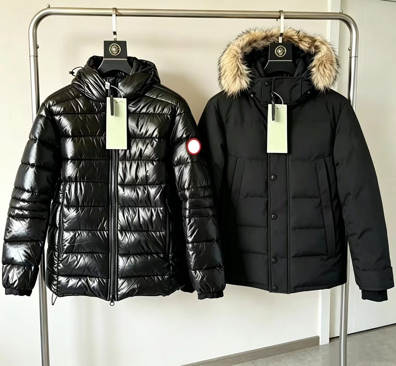 Puffer jacket winter jacket men Doudoune Jacket puffer vest Wyndham Parka Homme Warm Outerwear Wolf Fur Hooded Fourrure Manteau Jacket Coat XS-2X