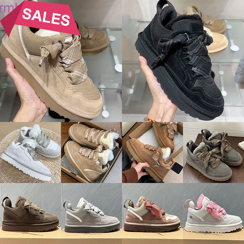 Designer Fur Sneakers Trainers Casual Shoes Boots Highmel Tasman Tazz Slippers Womens Suede Chestnut Sand Wool Sheepskin Winter Cold Fall size69