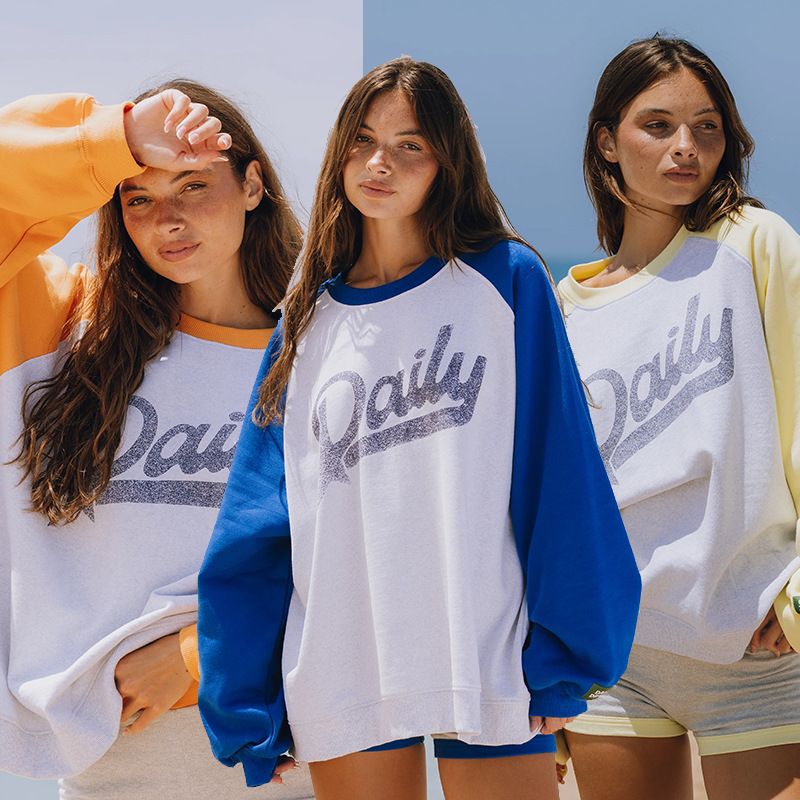 DAILY DRILLS Nouveau Niche Designer Coton Ras du Cou Sweat À Capuche Haute Qualité Classique Lettre Imprimer Vintage Femmes Mockneck Lâche Pull À