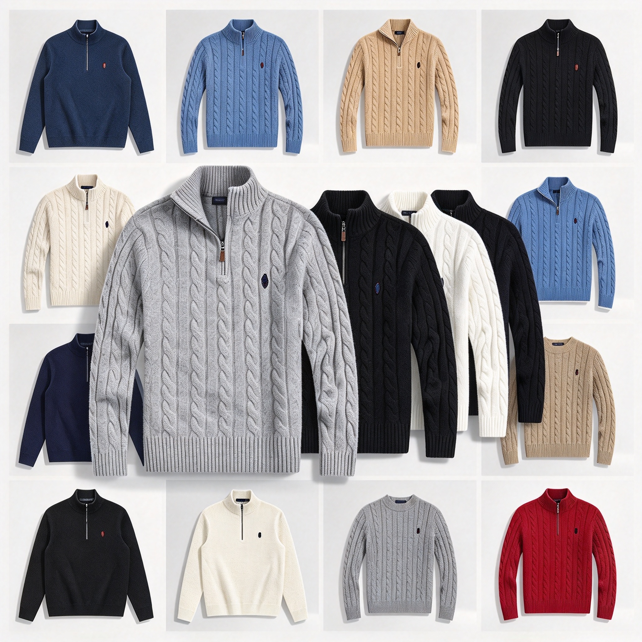 Mens Sweaters Designer Zip-up Sweater Wool Casual High Quality Pull Half Women Cardigan Embroidery Polo sweater Winter Long Sleeve Sweater S-2xl