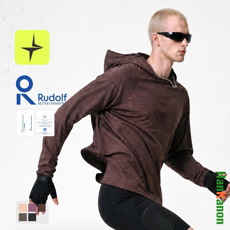 Men's Lightweight Running Hoodie QuickDry Breathable Outdoor Sports Pullover Athletic Long Sleeve Top for Autumn 260929