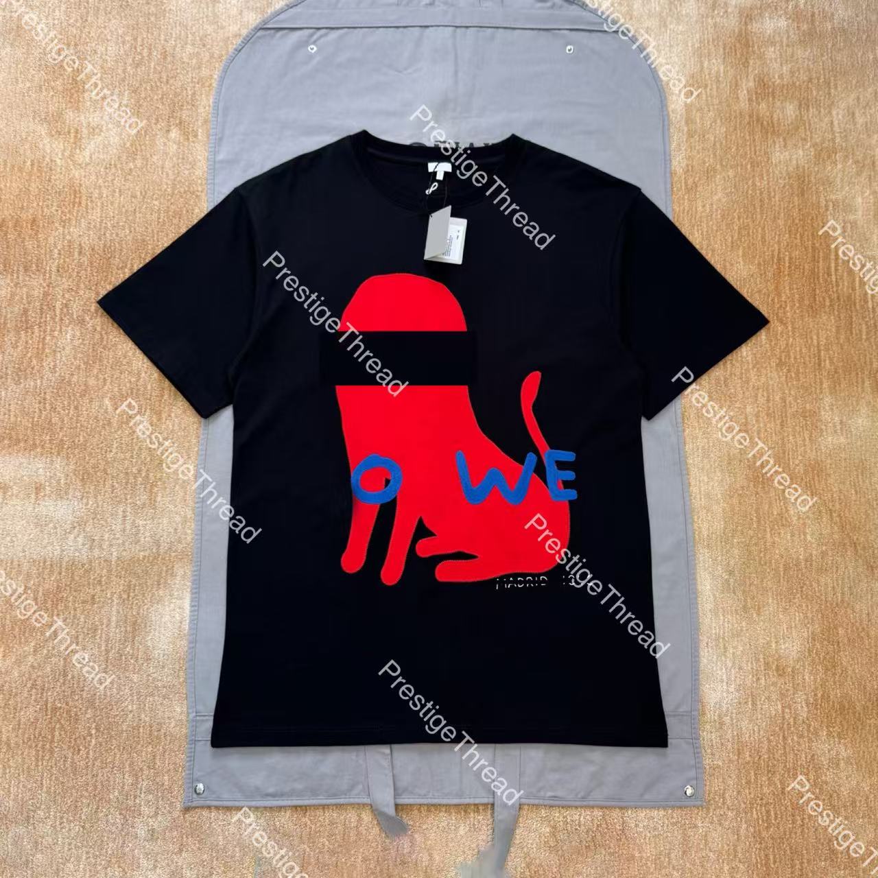 Designer high-quality Men's T-Shirts with lion applique embroidery, short sleeves, chest letter logo, exquisite prints, perfect for couple outf
