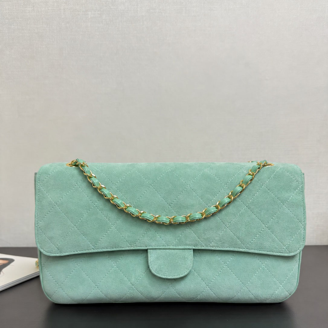 Designer Bag 26S Series Soft Suede Quilted Flap Handbag Gold Chain Shoulder Crossbody Bag for Commute Travel Everyday