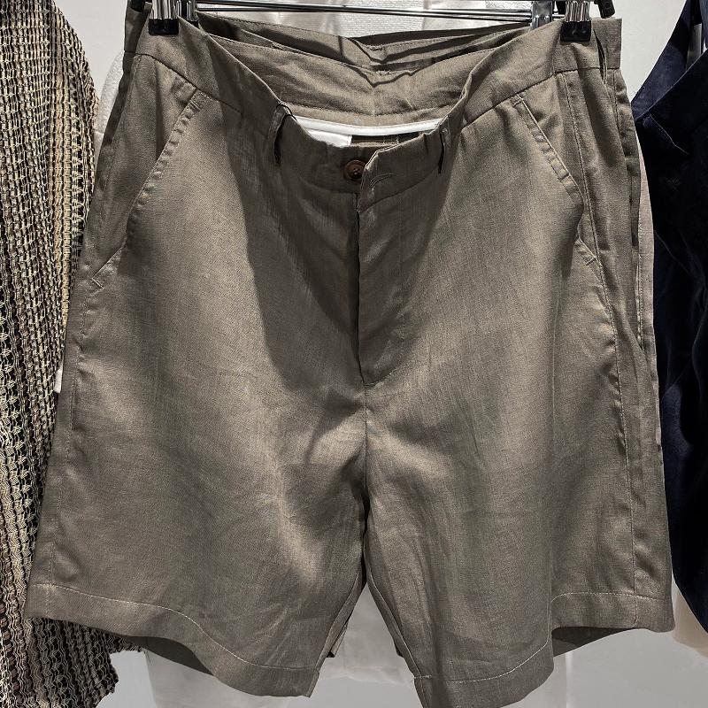 Marchandise de haute qualité Short d'été en lin pour hommes, couleur unie, décontracté, jambe droite, taille moyenne, short de plage ample, S-XL,