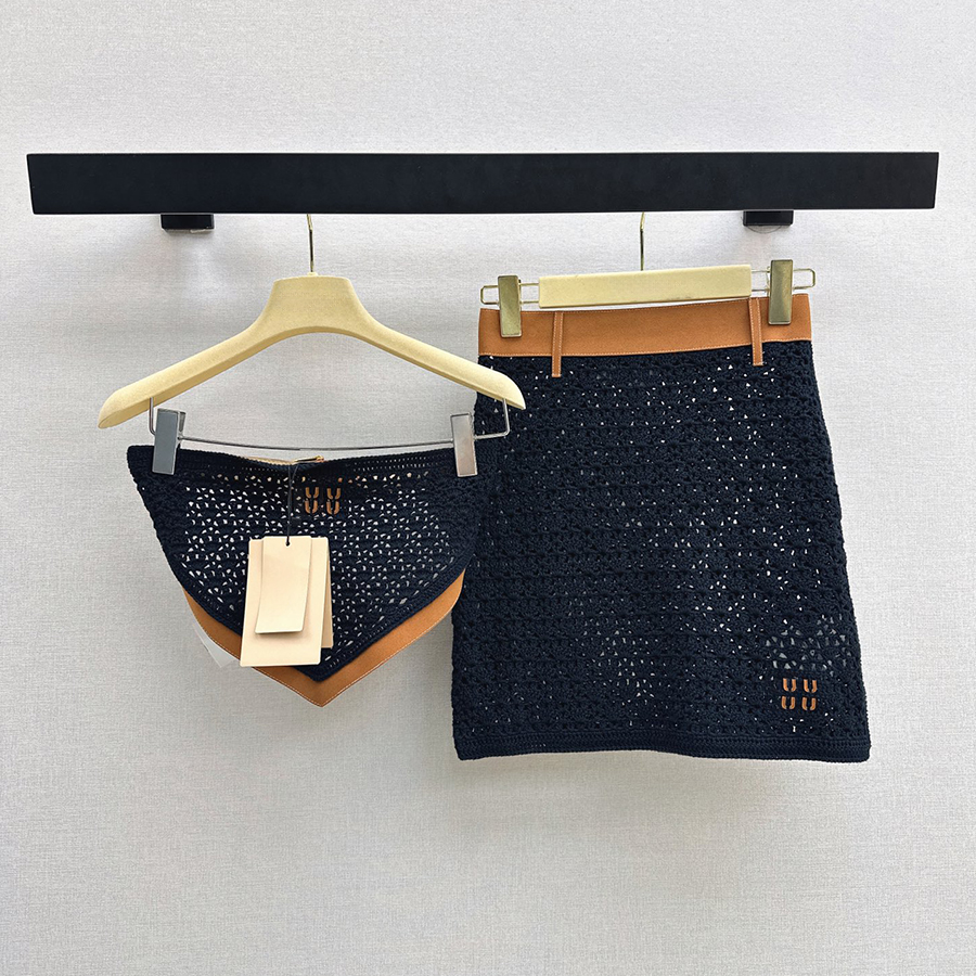 Designer Knitwear Sweater Camisole Cardigan Set Women's Fashion Pattern Round Neck Knitwear Classic Sweatshirts Luxury Couple Daily Outfit Swea
