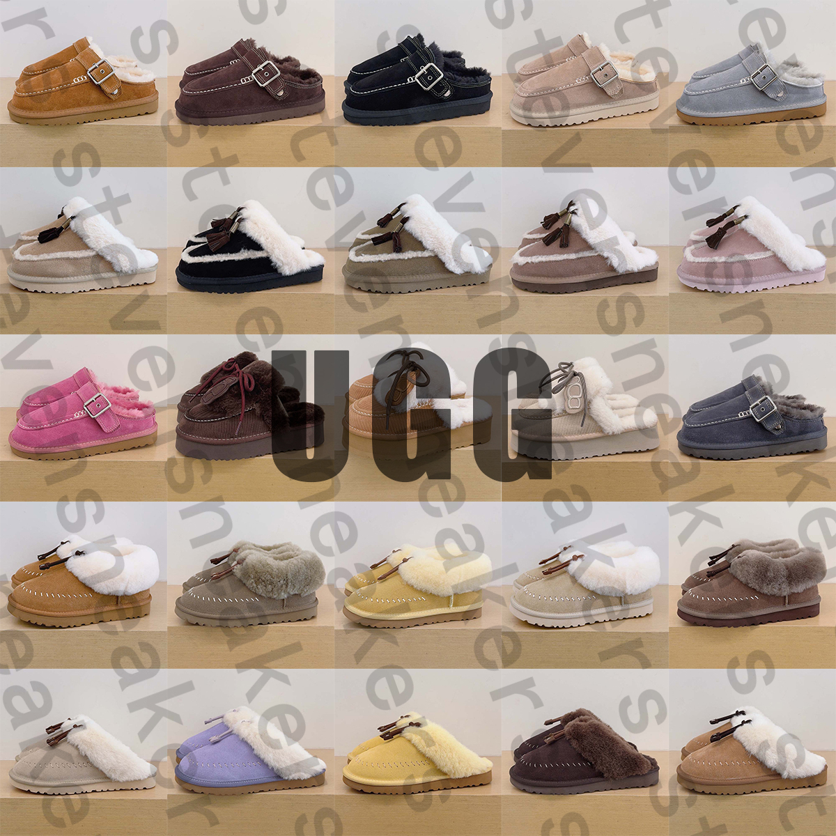 Free Shipping uggwomen uggswomens boots slippers ugggoldenstar clogs womens winter furry boots Designer uggsman uggevelina evelina slides shoes orig