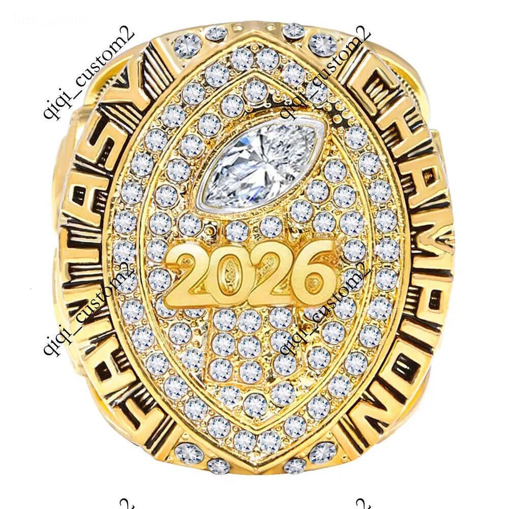 Cross border 2026 Championship Ring 2025 Fantasy Football Trophy gold Zinc Alloy Amazon Bestseller