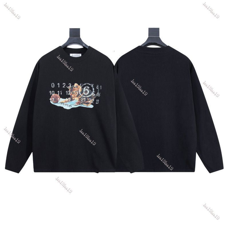Maison Hooded Margeilaity Designer Hoodies Mens Sweatshirts Classic Letter Printed Long Sleeved Round Neck Mm6 Digit T Shirt Fashion Margelaity Hood