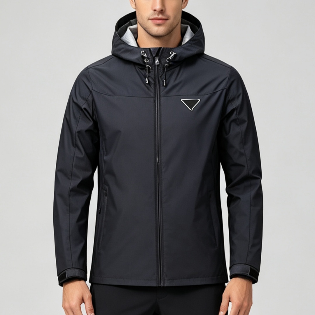 Men's Hooded Jacket Windproof Spring Autumn Casual Loose Fit Outerwear Luxury Brand Windbreaker jackets Long Sleeve Zipper coat