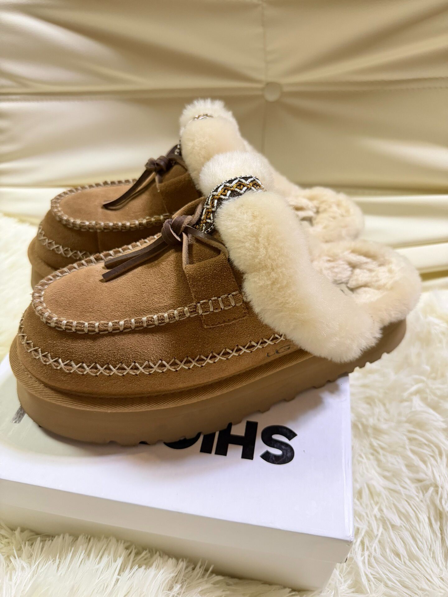 New Arrival Women Comfortable Thick Sole Platform Shoes Suede Upper Fleece Lined Warm Non Slip Casual Home Outdoor Cotton Slippers Ankle Booties