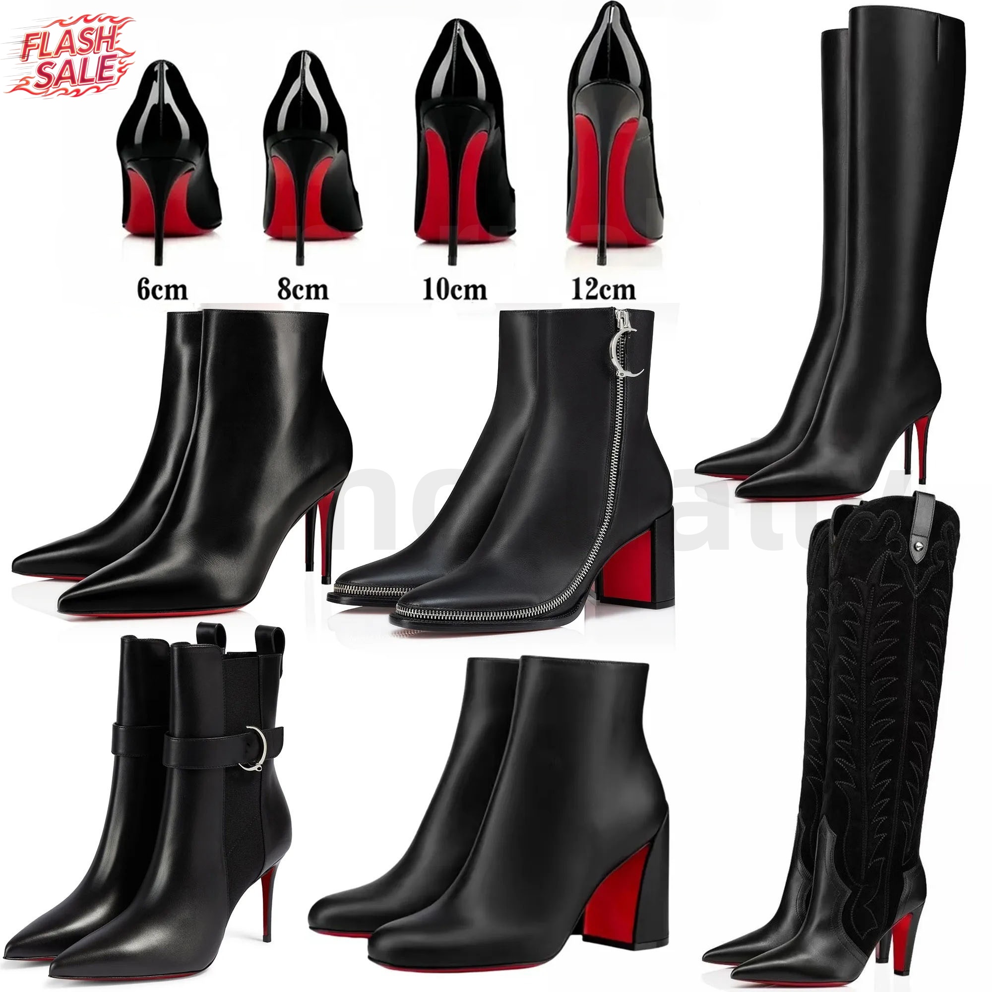 Designer Women Boots Brand Heels womens Dress Shoes Red Shiny Bottom Boots Toe High Heels high quality Stiletto Genuine Leather Woman Boots Pumps Si