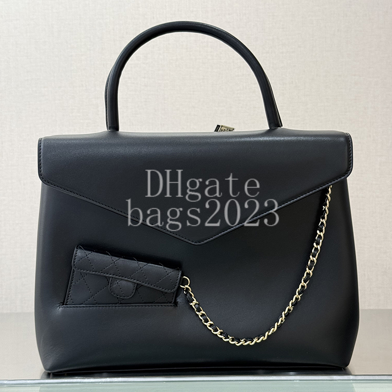 Maxi Flap Bag with Top Handle 31CM Master quality designer Calfskin shoulder crossbody bag Luxury Evening Bag with Gift Box X015A