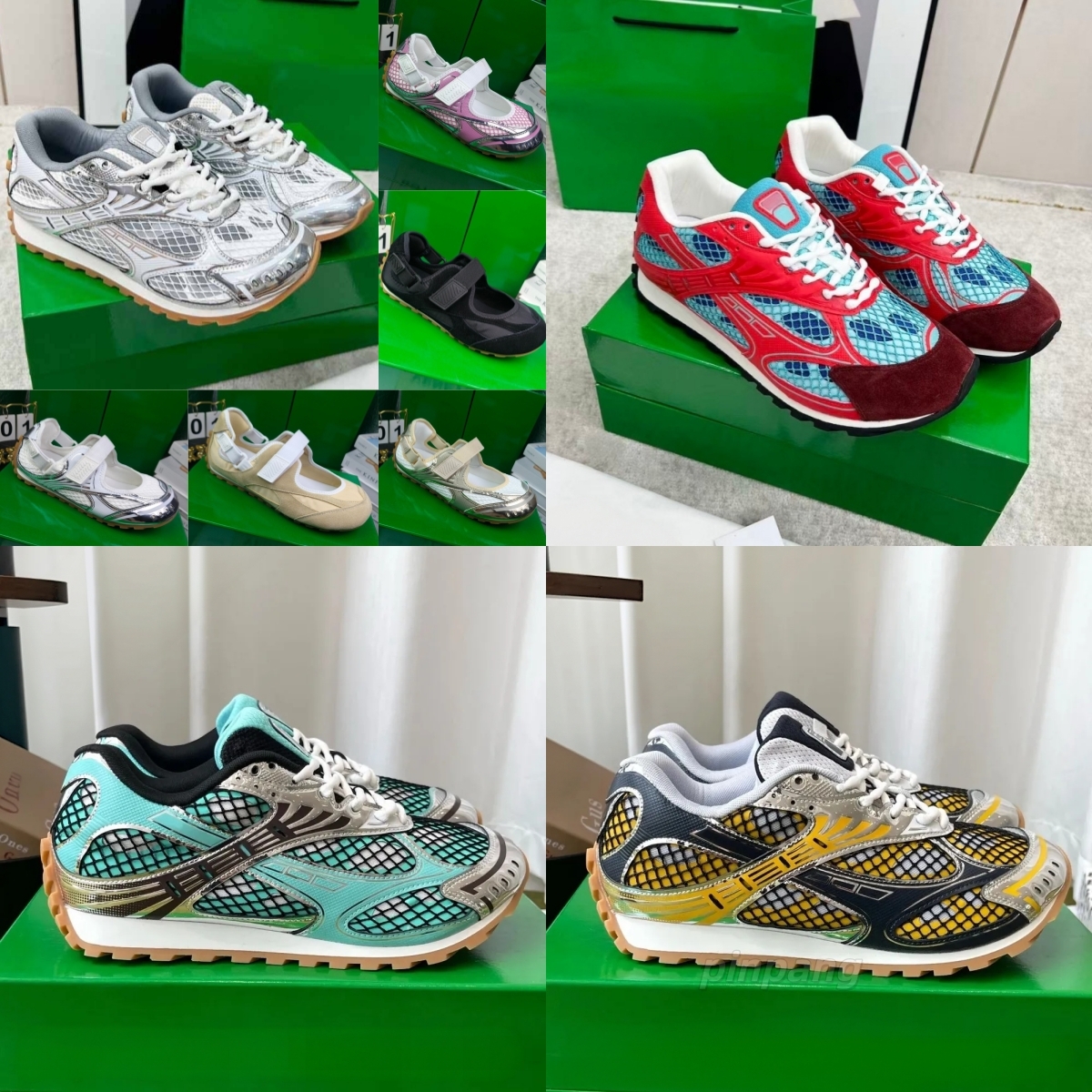 Designer shoes Men Orbit Sneaker Women Round Mesh toe lace up Runner Casual Trainers Metal LeatherNylon Fabric Suede Sneakers Green Blue White with
