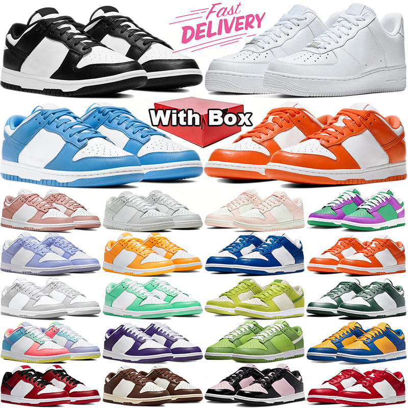 with box airforces1shoes running shoes white black panda utility flax wheat mens trainers deisgner outdoor sports sneakers men womens sneaker cheape