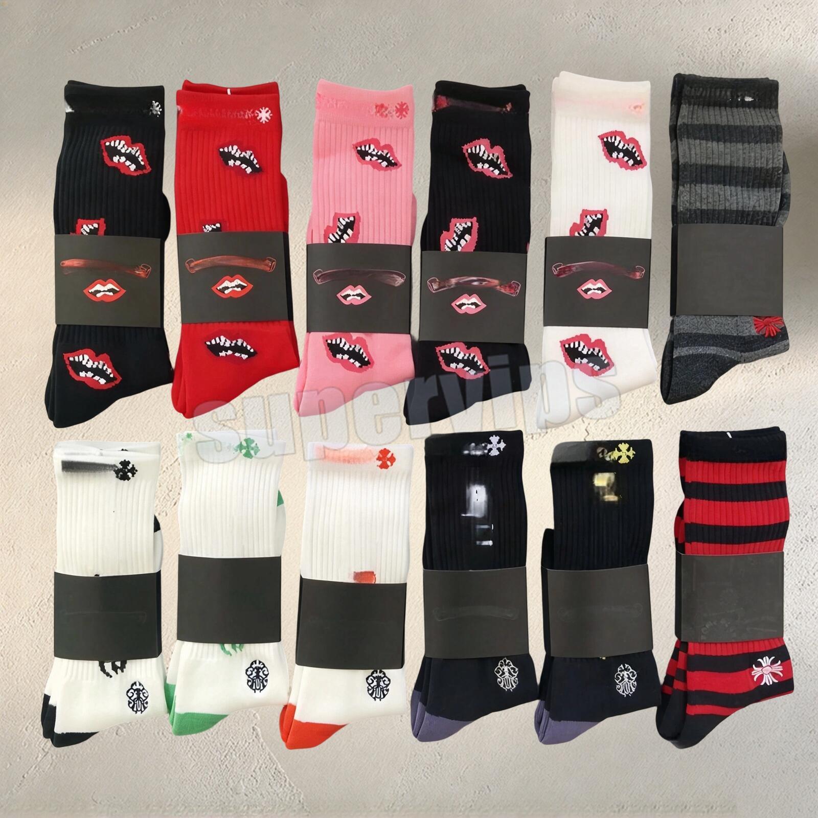 designer socks ch classic letter comfortable cotton luxury sock casual Personalized Embroidery long socks for men women sports wholesale high qualit