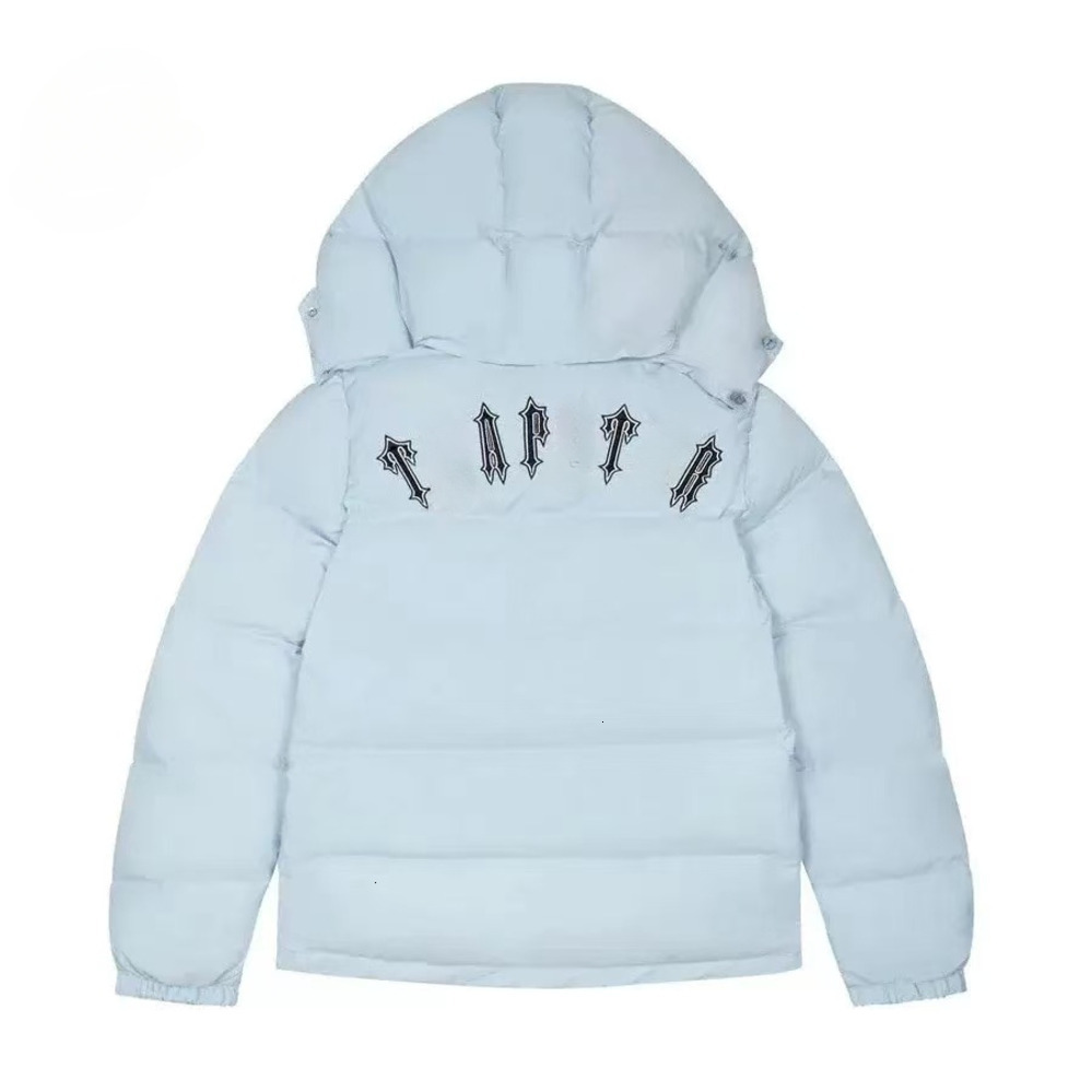 Trap Staritys Puffer Jacket Irongate Detachable Hooded Trapstarlyness Puffer Coat Back Big Brother Special Font Loose Thick Windproof Trapped Down J