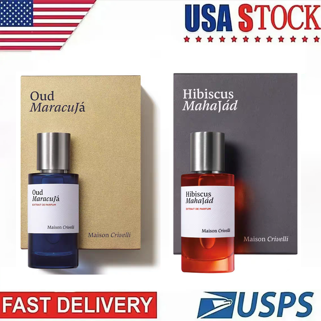 US Warehouse Perfume Maison Crivelli Hibiscus Mahajad Oud Maracuja Stallio 100ml 50ml Fragrance Parfum Long Lasting Smell Men Woman Cologne Spray
